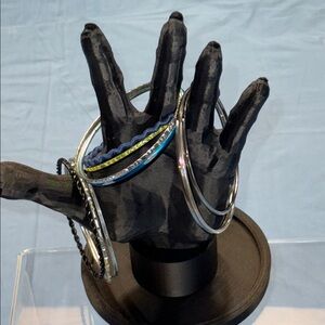 Paparazzi Gold and Black Bracelet Set